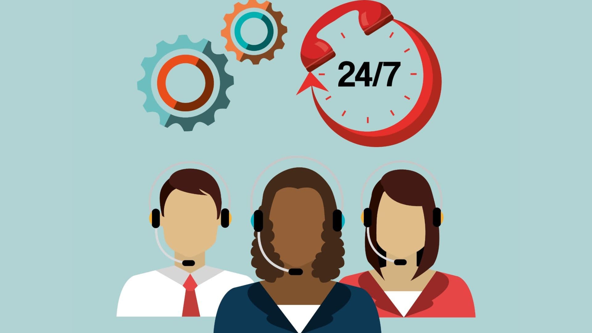 Call center with operators. Image from www.freepik.com